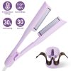 Hair Iron Curling Waver with Ceramic 1.41inch Barrel Ions Deep Hair Curler Dual Voltage Anti-Scald Hair Curling Wand Hair Crimper with 5 Temperature A