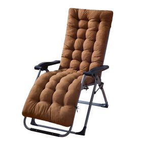 66.92x22.04in Thickened Chaise Lounger Cushion Recliner Rocking Chair Sofa Mat Deck Chair Cushion (Option: Pro_Coffee)